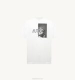 homens camiseta branca decote careca com foto liberty Autry 86XF111 - Image 5