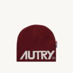 homens gorro com logo jacquard vermelho Autry 86XF136