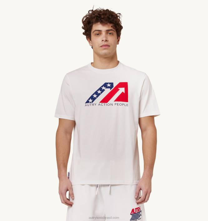homens_iconica_camiseta_decote_careca_branca_autry_86xf96.jpg homens icônica camiseta decote careca branca Autry 86XF96 - Image 1
