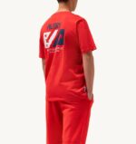 homens icônica camiseta decote careca vermelha Autry 86XF118 - Image 3