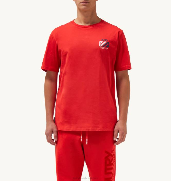 homens_iconica_camiseta_decote_careca_vermelha_autry_86xf118.jpg homens icônica camiseta decote careca vermelha Autry 86XF118 - Image 1