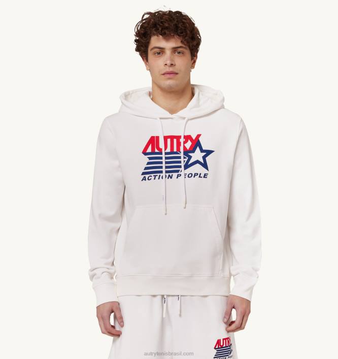 homens_moletom_com_capuz_branco_com_logo_iconico_autry_86xf104.jpg homens moletom com capuz branco com logo icônico Autry 86XF104 - Image 1