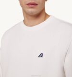 homens moletom com logo icônico decote careca branco Autry 86XF93 - Image 3