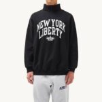 homens moletom preto com meio zíper e foto liberty Autry 86XF116
