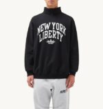 homens moletom preto com meio zíper e foto liberty Autry 86XF116