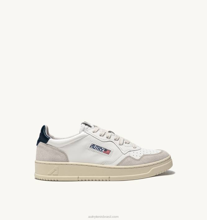 homens_tenis_baixo_medalhista_em_camurca_e_couro_branco_e_azul_autry_86xf14.jpg homens tênis baixo medalhista em camurça e couro branco e azul Autry 86XF14 - Image 1