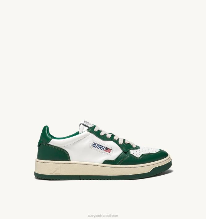 homens_tenis_baixo_medalhista_em_couro_branco_verde_autry_86xf18.jpg homens tênis baixo medalhista em couro branco verde Autry 86XF18 - Image 1