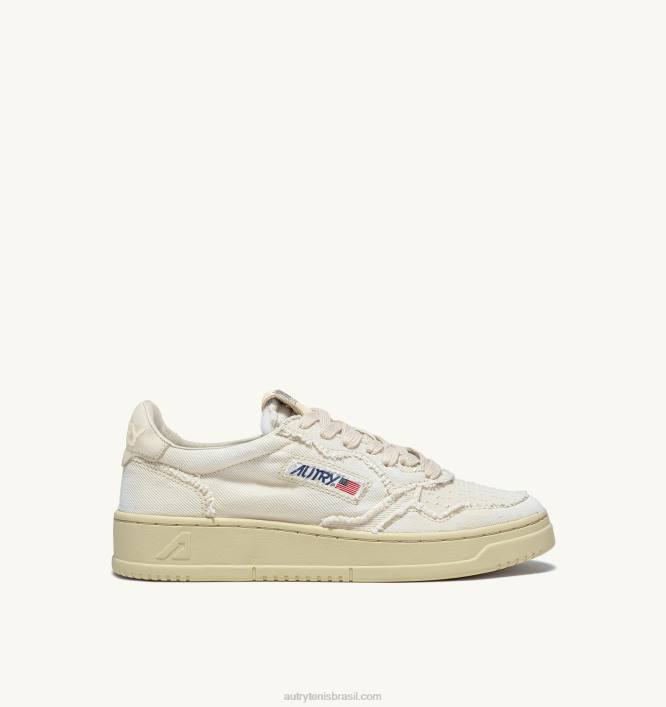 homens_tenis_baixo_medalhista_em_denim_branco_marfim_autry_86xf54.jpg homens tênis baixo medalhista em denim branco marfim Autry 86XF54 - Image 1
