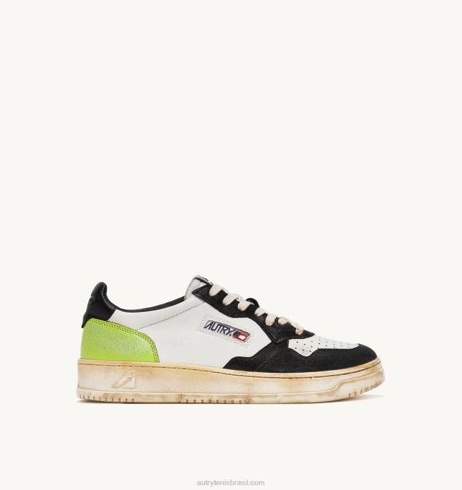 homens_tenis_baixo_super_vintage_em_couro_branco_preto_e_verde_autry_86xf31.jpg homens tênis baixo super vintage em couro branco preto e verde Autry 86XF31 - Image 1