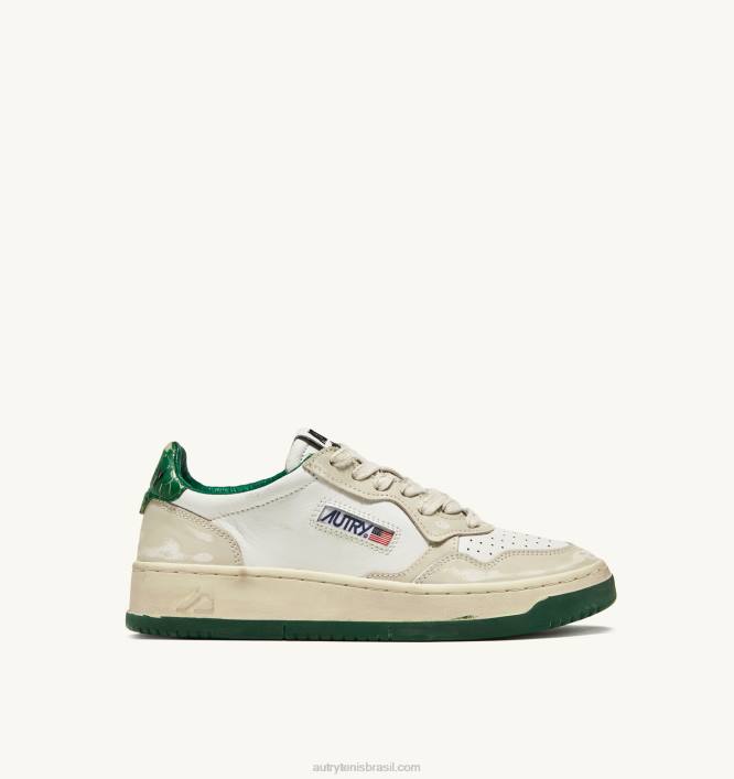 homens_tenis_cano_baixo_super_vintage_em_couro_branco_marfim_e_verde_autry_86xf64.jpg homens tênis cano baixo super vintage em couro branco marfim e verde Autry 86XF64 - Image 1