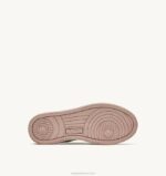 homens tênis cano baixo super vintage em couro branco marrom e rosa Autry 86XF63 - Image 4