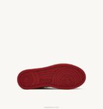 homens tênis mid aberto em couro branco vermelho Autry 86XF85 - Image 4