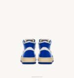 homens tênis mid medalist bicolor em couro branco e azul príncipe Autry 86XF24 - Image 3