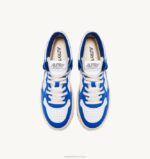 homens tênis mid medalist bicolor em couro branco e azul príncipe Autry 86XF24 - Image 5