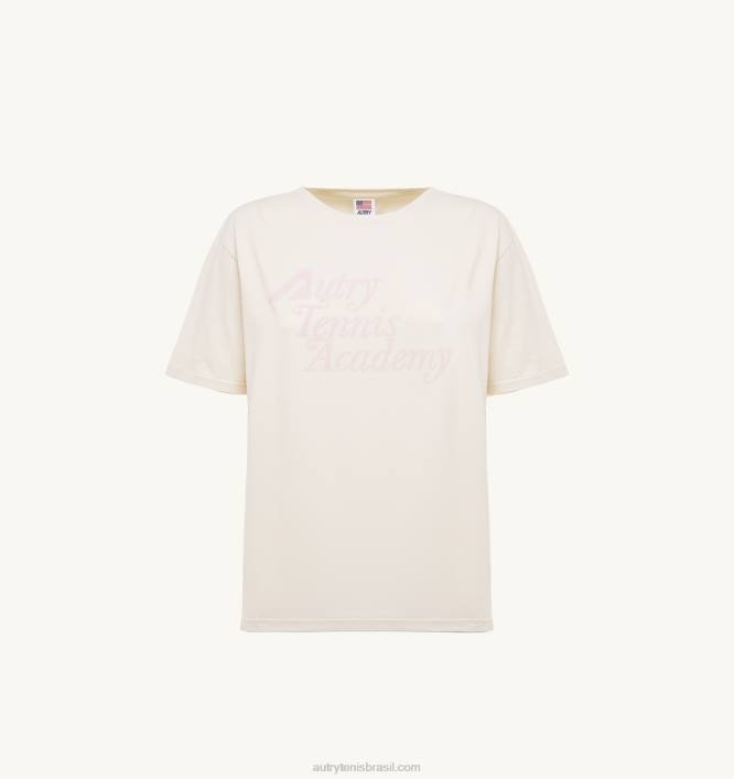 mulheres academia de tênis camiseta decote careca branco marfim Autry 86XF288 - Image 4