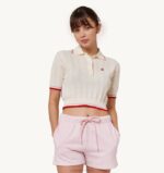 mulheres camisa pólo de tênis de malha de algodão Autry 86XF295