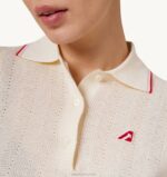 mulheres camisa pólo de tênis de malha de algodão Autry 86XF295 - Image 3