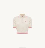 mulheres camisa pólo de tênis de malha de algodão Autry 86XF295 - Image 4