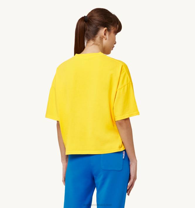 mulheres camiseta com logotipo aeróbico amarelo Autry 86XF287 - Image 2