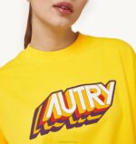 mulheres camiseta com logotipo aeróbico amarelo Autry 86XF287 - Image 3
