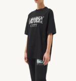 mulheres camiseta decote careca com estampa liberty preta Autry 86XF300 - Image 2