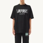 mulheres camiseta decote careca com estampa liberty preta Autry 86XF300