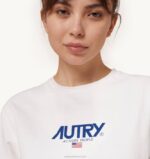 mulheres camiseta decote careca com logo icônico branca Autry 86XF289 - Image 2