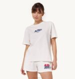 mulheres camiseta decote careca com logo icônico branca Autry 86XF289