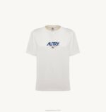mulheres camiseta decote careca com logo icônico branca Autry 86XF289 - Image 3