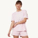 mulheres camiseta decote careca da academia de tênis rosa Autry 86XF290