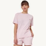 mulheres camiseta decote careca tênis rosa Autry 86XF280