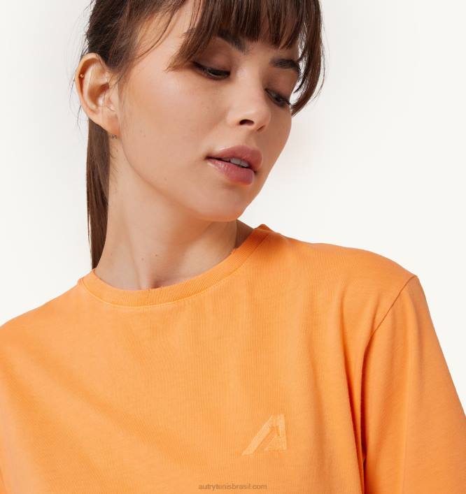 mulheres camiseta gola careca supervintage laranja Autry 86XF275 - Image 3