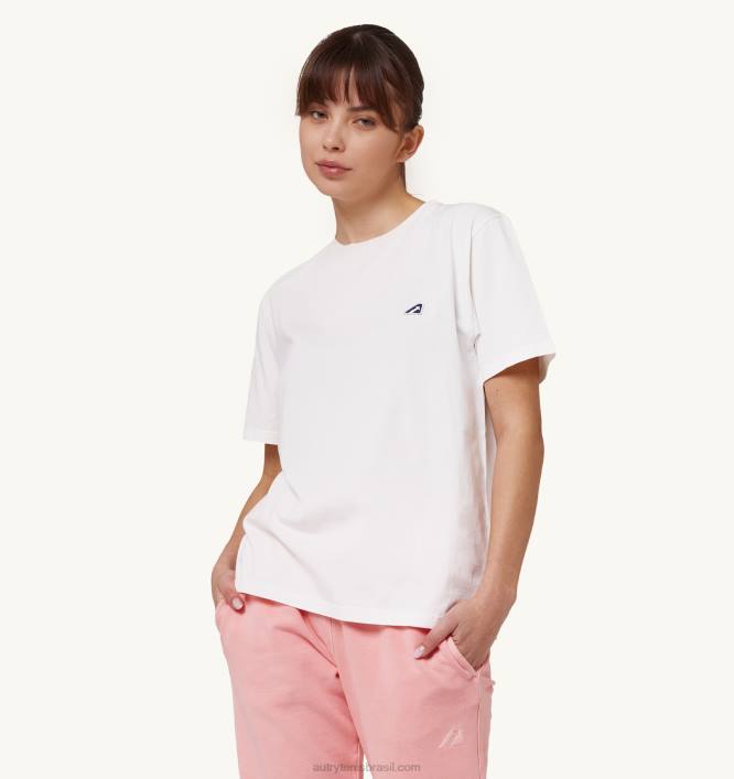 mulheres_iconica_camiseta_decote_careca_branca_autry_86xf273.jpg mulheres icônica camiseta decote careca branca Autry 86XF273 - Image 1