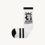 mulheres logo da liberdade meias pretas Autry 86XF151