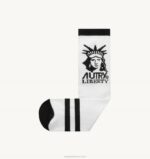 mulheres logo da liberdade meias pretas Autry 86XF151