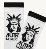 mulheres logo da liberdade meias pretas Autry 86XF151 - Image 3