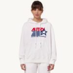 mulheres moletom com capuz branco com logo icônico Autry 86XF278