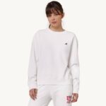mulheres moletom com logo icônico decote careca branco Autry 86XF284