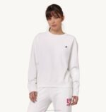 mulheres moletom com logo icônico decote careca branco Autry 86XF284