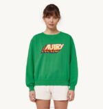 mulheres moletom decote careca com logo aeróbico verde Autry 86XF293