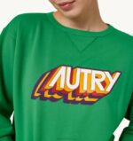mulheres moletom decote careca com logo aeróbico verde Autry 86XF293 - Image 3