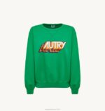 mulheres moletom decote careca com logo aeróbico verde Autry 86XF293 - Image 4