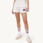 mulheres shorts com logotipo icônico branco Autry 86XF307