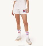 mulheres shorts com logotipo icônico branco Autry 86XF307