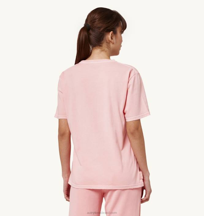 mulheres supervintage camiseta decote careca rosa Autry 86XF279 - Image 2