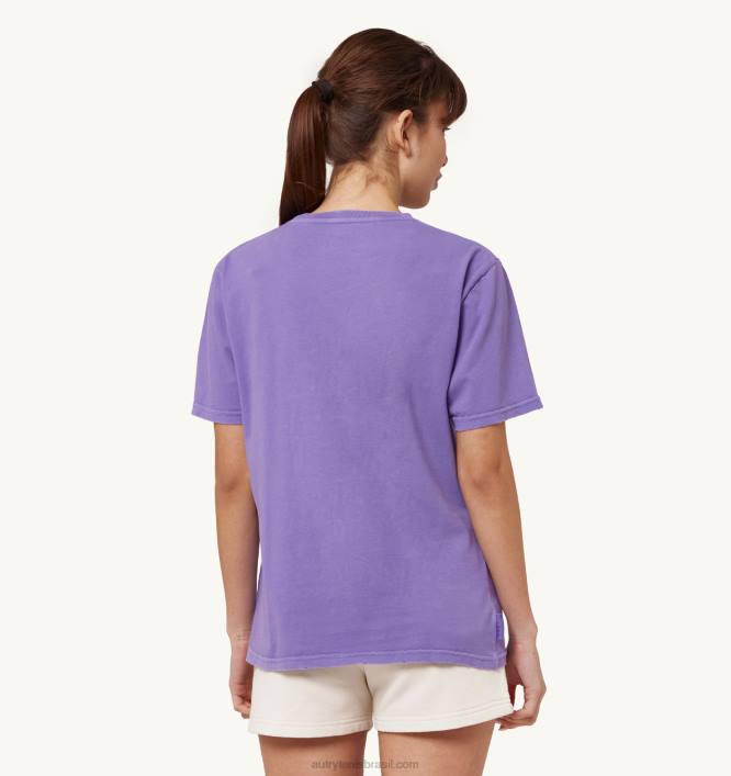 mulheres supervintage camiseta decote careca roxa Autry 86XF285 - Image 2