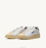 mulheres tênis baixo bob lutz em couro branco verde Autry 86XF270 - Image 2