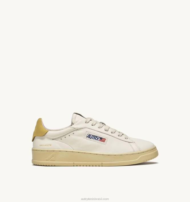 mulheres_tenis_baixo_dallas_em_couro_e_couro_nobuck_amarelo_autry_86xf258.jpg mulheres tênis baixo dallas em couro e couro nobuck amarelo Autry 86XF258 - Image 1
