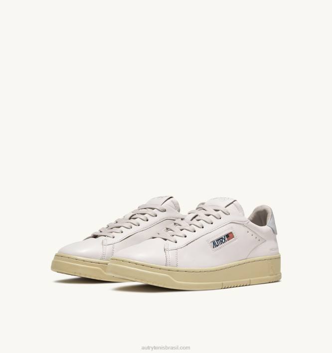 mulheres tênis baixo dallas em couro e couro nobuck branco Autry 86XF257 - Image 2