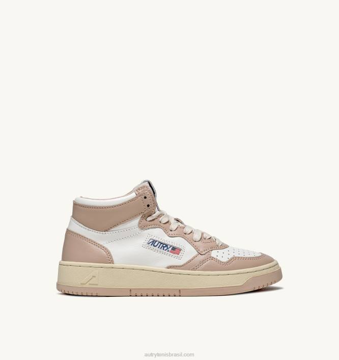 mulheres_tenis_mid_bicolor_medalhista_em_couro_branco_e_cogumelo_autry_86xf193.jpg mulheres tênis mid bicolor medalhista em couro branco e cogumelo Autry 86XF193 - Image 1
